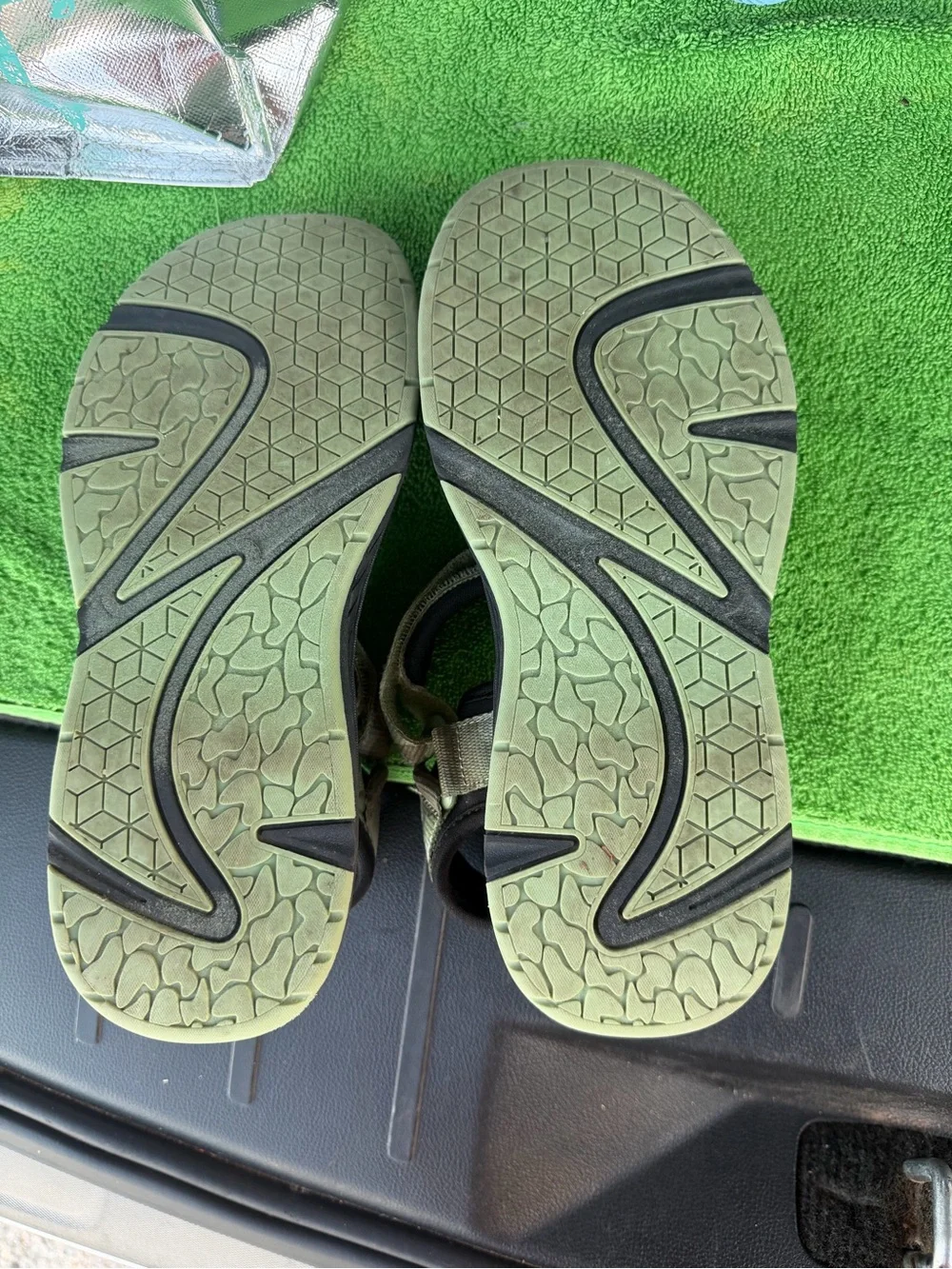The Children's Place Olive Camo Adjustable Strap Sandals